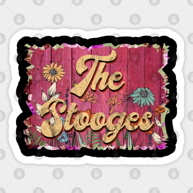 Classic Stooges Personalized Flowers Proud Name Sticker by BilodeauBlue